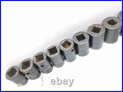 Snap On 11pc 1/2 Drive 6pt Sae Flank Drive Shallow Impact Socket 3/8-1 7159