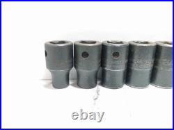 Snap On 11pc 1/2 Drive 6pt Sae Flank Drive Shallow Impact Socket 3/8-1 7159