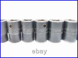 Snap On 11pc 1/2 Drive 6pt Sae Flank Drive Shallow Impact Socket 3/8-1 7159