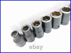 Snap On 11pc 1/2 Drive 6pt Sae Flank Drive Shallow Impact Socket 3/8-1 7159