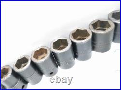 Snap On 11pc 1/2 Drive 6pt Sae Flank Drive Shallow Impact Socket 3/8-1 7159