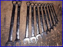 Snap On 11pc Imperial 12 point Flank Drive Wrench / Spanner Set