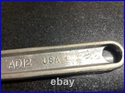 Snap On 12 Adjustable Wrench AD12