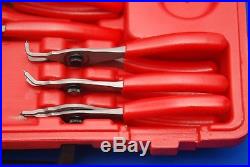 Snap-On 12 Pc Red Soft Handle Retaining Ring Pliers SRPC112 NEAR NEW SHIPS FREE