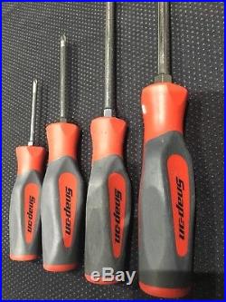 Snap On 12 Piece Red Screwdriver Set Slotted, Phillips & Pozidrive