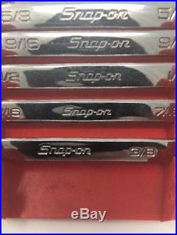 Snap On 14 Piece 4 Way Angle Head Open End Wrench Set 3/8- 1 1/4 MINT