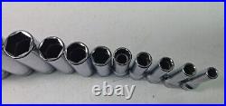 Snap-On 14 pc 3/8 Drive 6-Point SAE Deep Socket Set 1/4- 1 SFS081-SFS321-READ