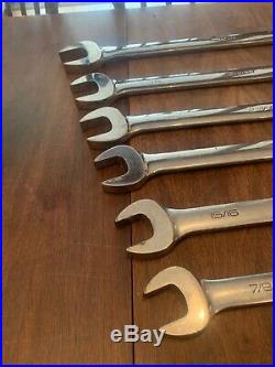 Snap On 16 Pc Combination Wrench Set Standard SAE Used Nice