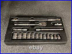 Snap On 17 Pc 3/8 Drive Shallow Metric Set