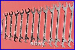 Snap-On 17 Piece 1/4 1 5/8 Four 4 Way Offset Angle Head Open End Wrench Set