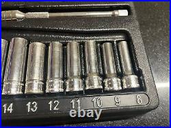 Snap On 17 pc 3/8 Drive Deep 6-Point Metric Starter Set STARTERSET3