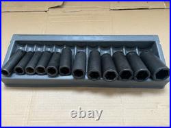 Snap On 1/2 Deep Impact Sockets 15-27mm Good Condition