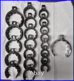 Snap On 1/2 Drive 12-Point SAE Flank Drive Deep Flare Nut Crowfoot Wrench Set