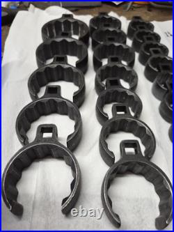 Snap On 1/2 Drive 12-Point SAE Flank Drive Deep Flare Nut Crowfoot Wrench Set