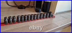 Snap On 1/2 Drive 6-Point Metric Shallow Impact Sockets