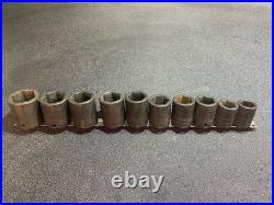 Snap On 1/2 Drive Impact Sockets Big Set