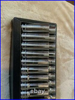 Snap On 1/2 Drive Socket Set, Deep And Shallow, 6 Point, Metric