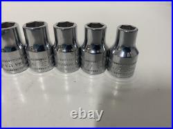 Snap On 1/2 Flank Drive Shallow Socket Set 10-19mm 6 Point Metric
