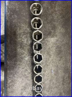 Snap On 1/2 Inch Chrome Six Sided Sockets 12-24mm