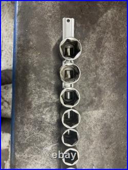Snap On 1/2 Inch Chrome Six Sided Sockets 12-24mm