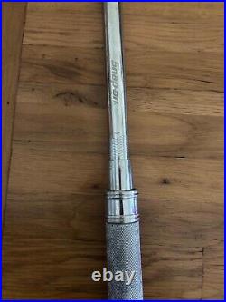 Snap On 1/2 Inch Drive SAE Adjustable Click Type Fixed Ratchet Torque Wrench