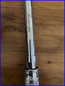 Snap On 1/2 Inch Drive SAE Adjustable Click Type Fixed Ratchet Torque Wrench