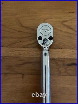 Snap On 1/2 Inch Drive SAE Adjustable Click Type Fixed Ratchet Torque Wrench