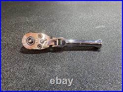 Snap On 1/2 Inch Drive Stubby Flex Flexi Head Quick Release Ratchet SRKF80A