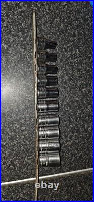 Snap On 1/2 Socket Set Metric 10-19 Double Hex