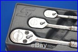 Snap-On 1/4, 3/8 and 1/2 Drive Ratchet Set RAT80PK S80A F80 T72 SHIPS FREE