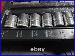 Snap On 1/4 Drive 17 Pc Metric 6 Point Started Socket Set