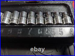 Snap On 1/4 Drive 17 Pc Metric 6 Point Started Socket Set