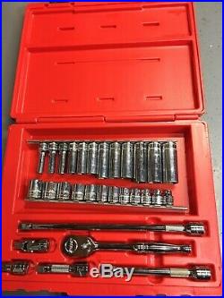 Snap On 206AFSP 3/8 General Service Set with 3/8 Shallow & Deep Metric Set
