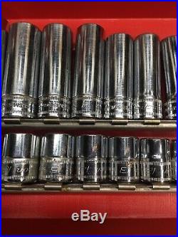 Snap On 206AFSP 3/8 General Service Set with 3/8 Shallow & Deep Metric Set