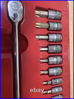 Snap On 221EFTXSET 21pc Long Ratchet Combination Torx Set FLL80 TLL72 FTXB FTXL