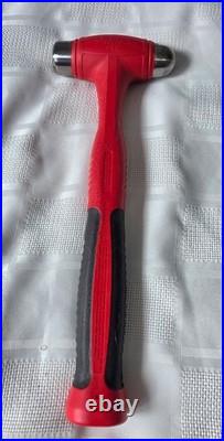 Snap On 24oz Ball Peen Dead Blow Red Soft Grip Hammer HBBD24