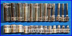 Snap-On 26 pc 1/4 Dr 6-Pt Metric Shallowith Deep Socket Set 15mm-4mm 124STTMM +2