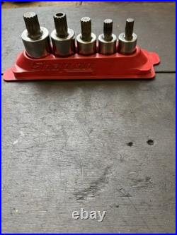 Snap On 305STSMSE 5-piece 1/2 drive stubby triple square socket set