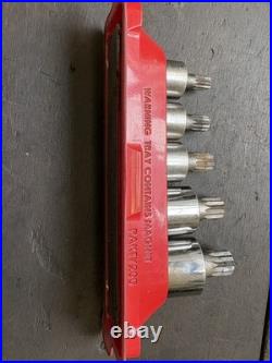 Snap On 305STSMSE 5-piece 1/2 drive stubby triple square socket set