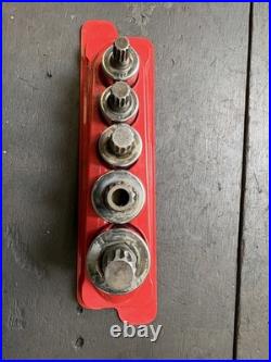 Snap On 305STSMSE 5-piece 1/2 drive stubby triple square socket set