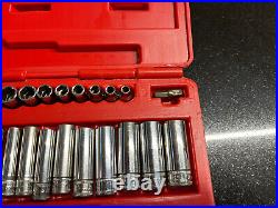 Snap On 31 pc 1/4 Drive 6-Point Metric Shallow General Service Socket Set