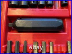 Snap-On 34pc 3/8 Drive Impact Driver Set 234EPIT INCOMPLETE SET