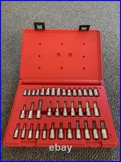 Snap On 37-Piece Combination Drive Socket Set TORX/Hex 237HEXTORXST? VGC