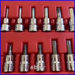 Snap On 37-Piece Combination Drive Socket Set TORX/Hex 237HEXTORXST? VGC