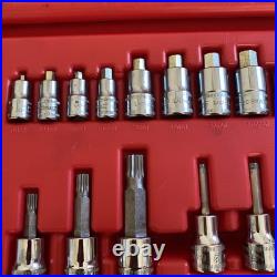 Snap On 37-Piece Combination Drive Socket Set TORX/Hex 237HEXTORXST? VGC