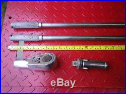 Snap On 3/4 drive Ratchet and Knuckle bar interchanchable, 2 foot and 3 foot bar