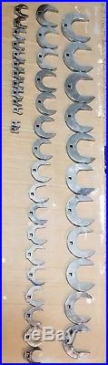 Snap On 3/8 Dr Large SAE Open End CrowsFoot 41Pc Set 7/16- 3 Crow Crows Foot