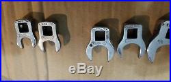 Snap On 3/8 Dr Large SAE Open End CrowsFoot 41Pc Set 7/16- 3 Crow Crows Foot
