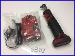 Snap On 3/8 Dr Red Lithium Cordless Battery Ratchet CTREU761 New Charger