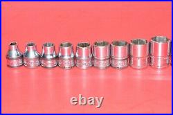 Snap-On 3/8 Drive 17 PIECE Metric 6-Point Flank 6mm 24mm Shallow Socket Set